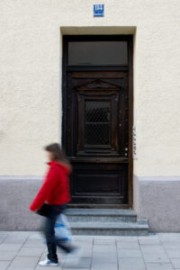 Door and Red Parka