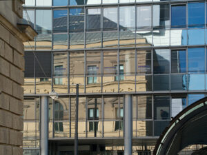 Glass And Steel At The Train Station