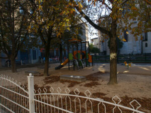 White Fence and Playground