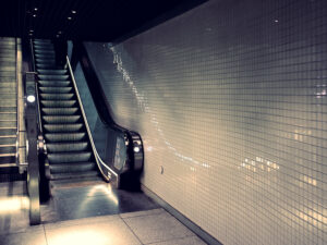 Leading upwards