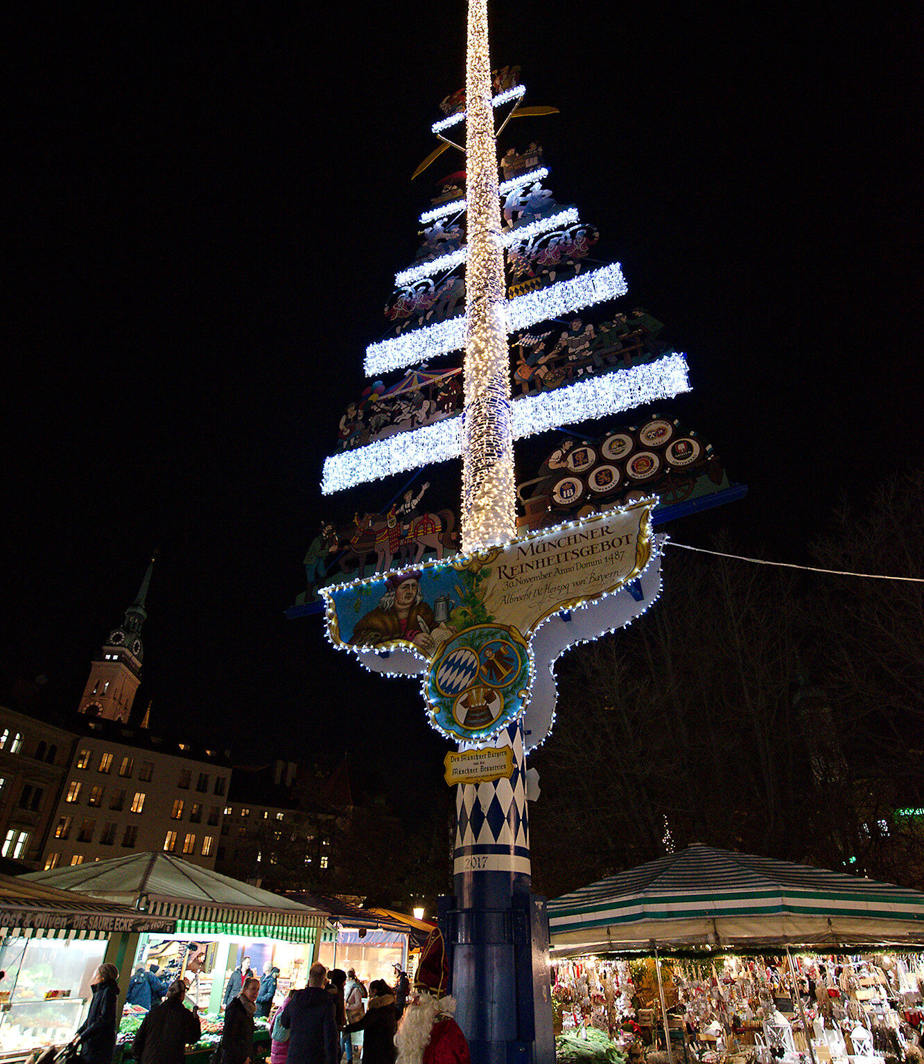 Refurbished Maypole and Santa