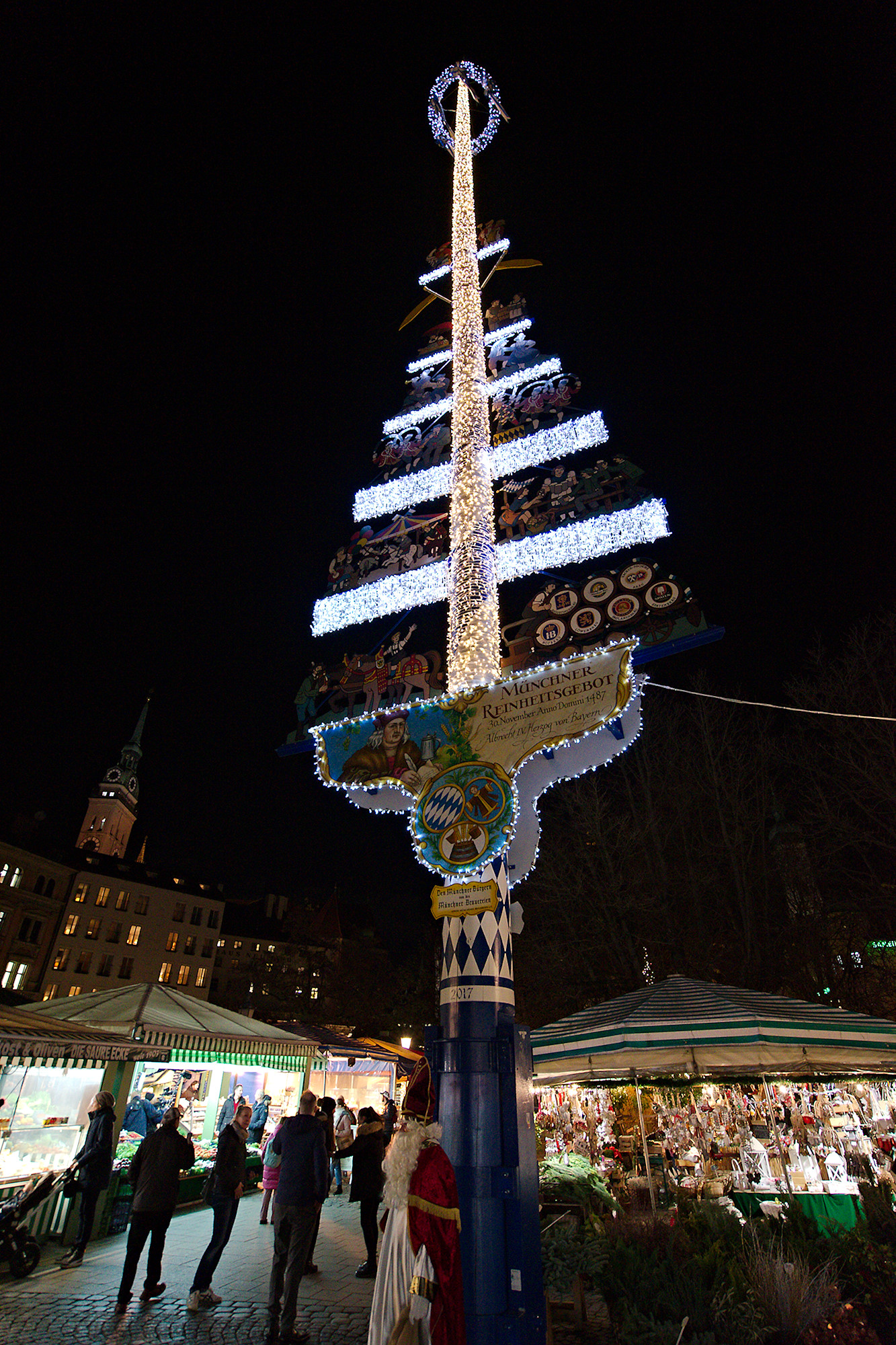 Refurbished Maypole and Santa