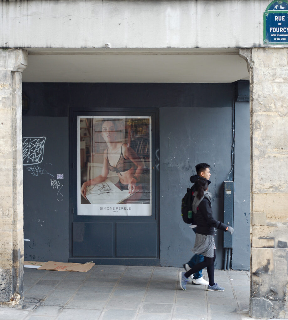 Hidden Dialogue, Rue de Fourcy, Paris, France, Urban, Advertisement, Lingerie
