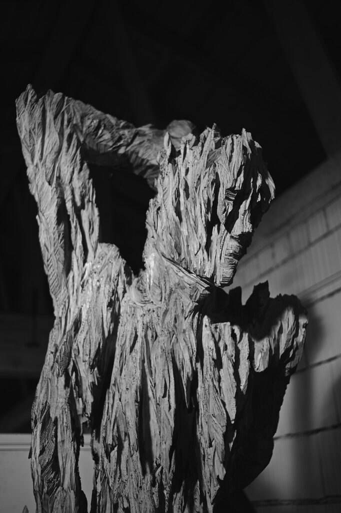 Craggy Sculpture by Andreas Kuhnlein, Unterwössen, geotagged, Black & White, Sculpture