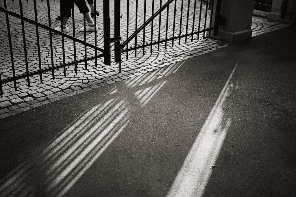 Light Strip, Spa Gardens, Bad Reichnhall, Black & White, Urban