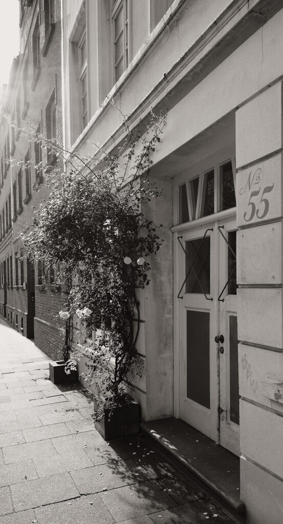 Backlight is good Light, Mörkenstraße 38, Hamburg, geotagged, Black & White, Common Places, Urban