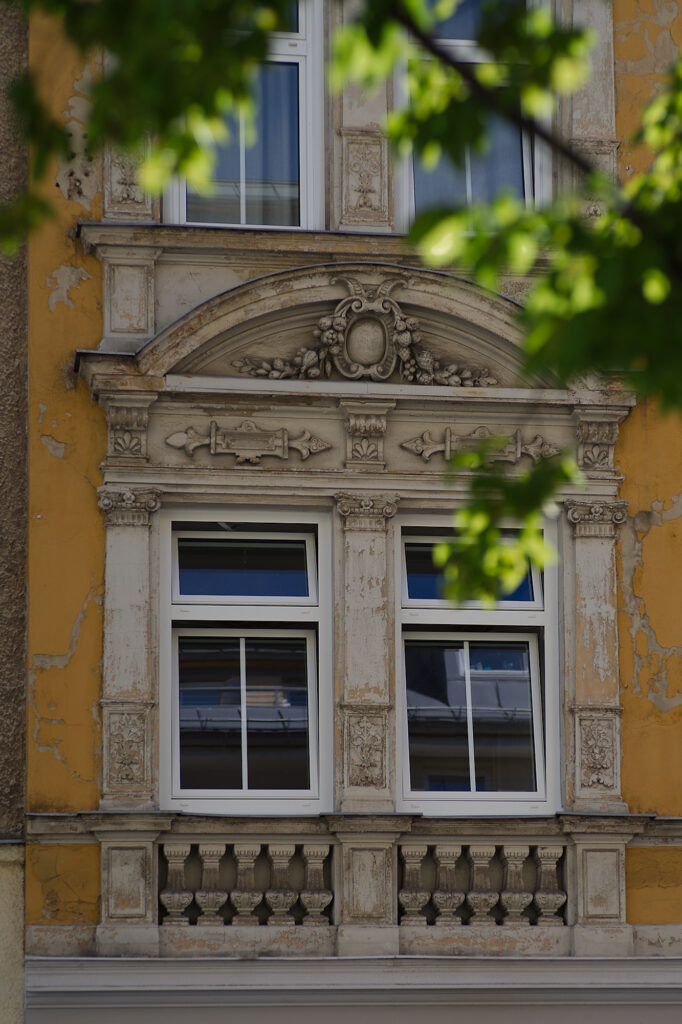 Facade with a Story, Probably Klenzestraße, Munich, Urban