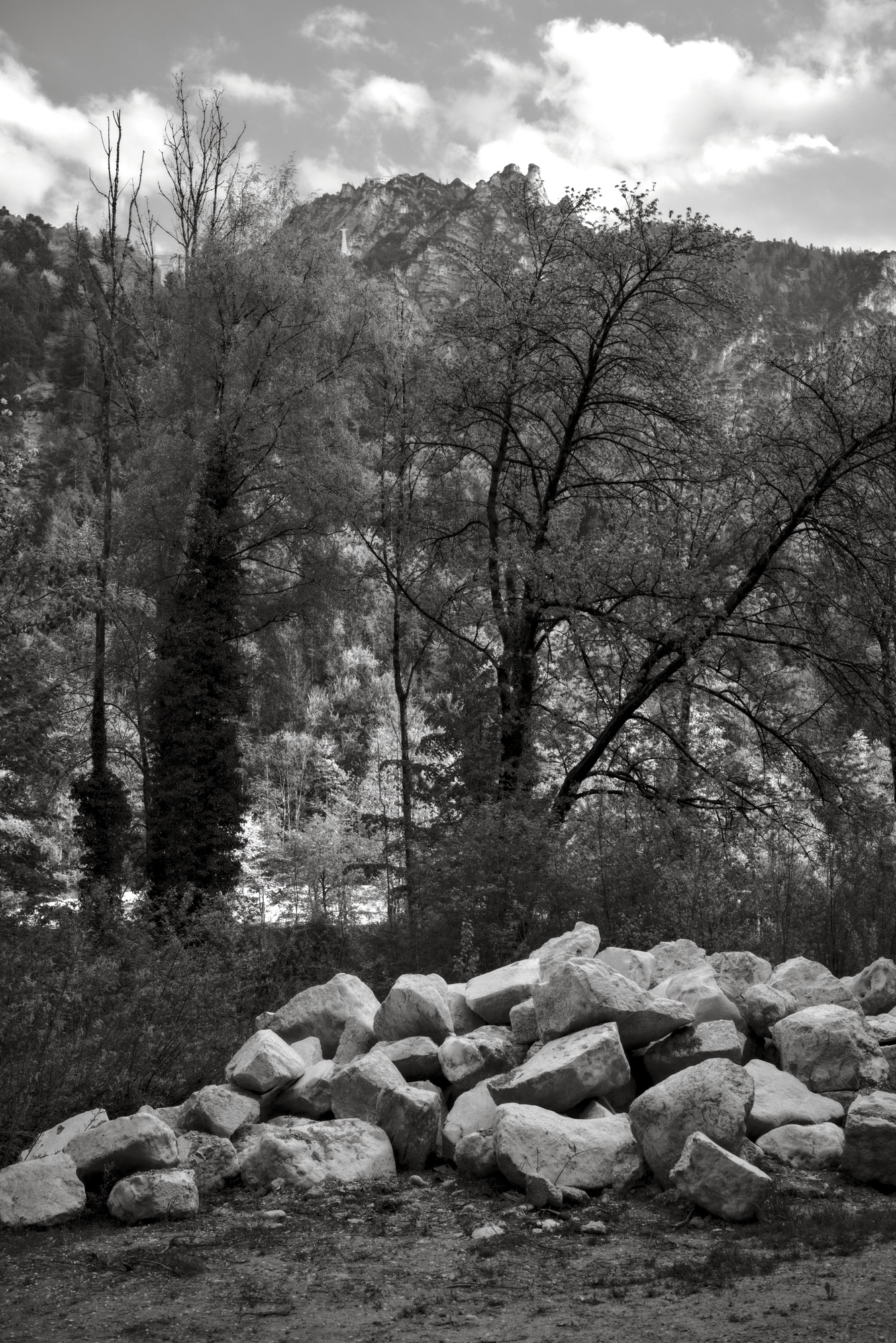 What remains from a Mountain