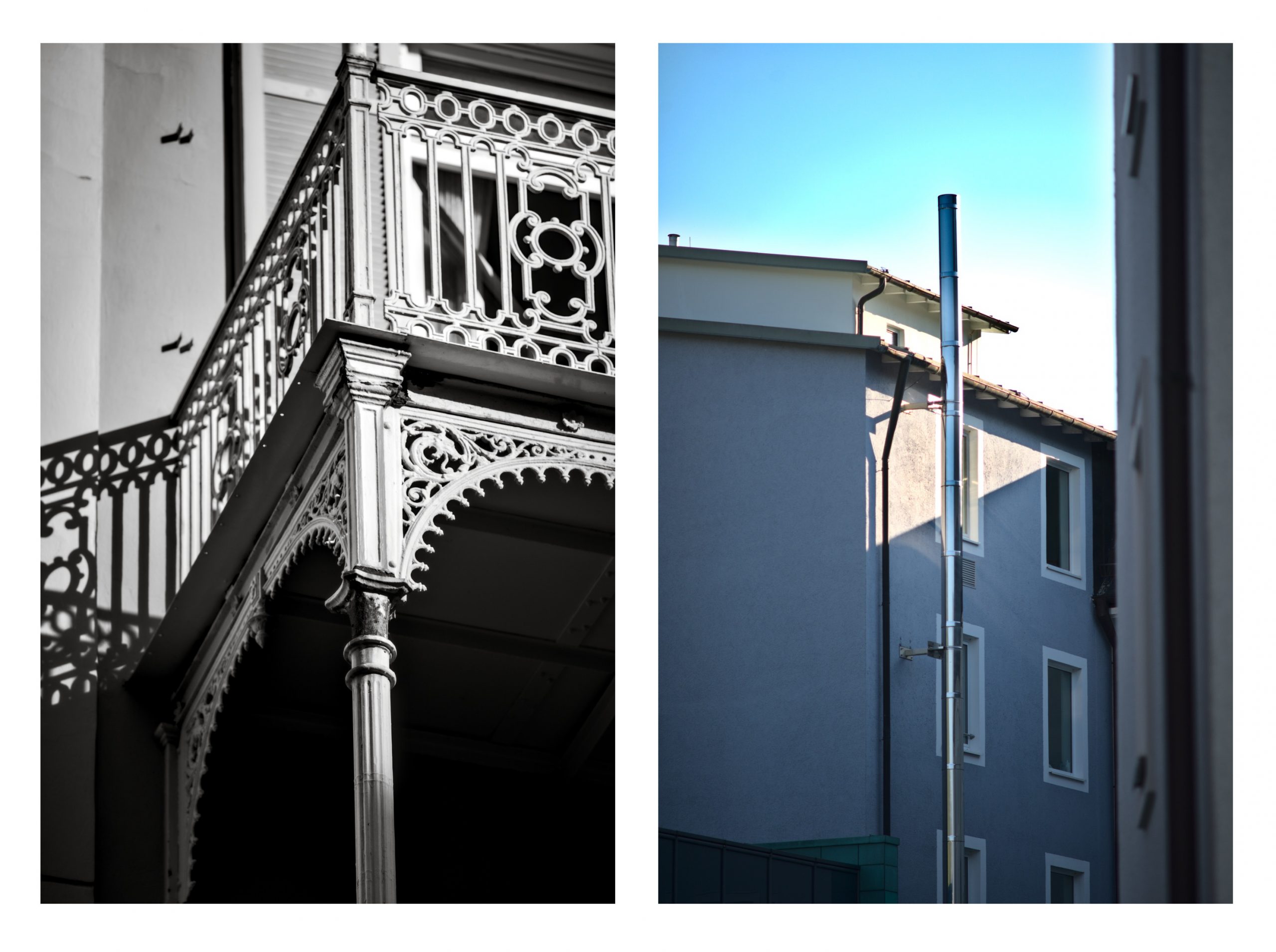 Cast Iron Balustrade and Chimney