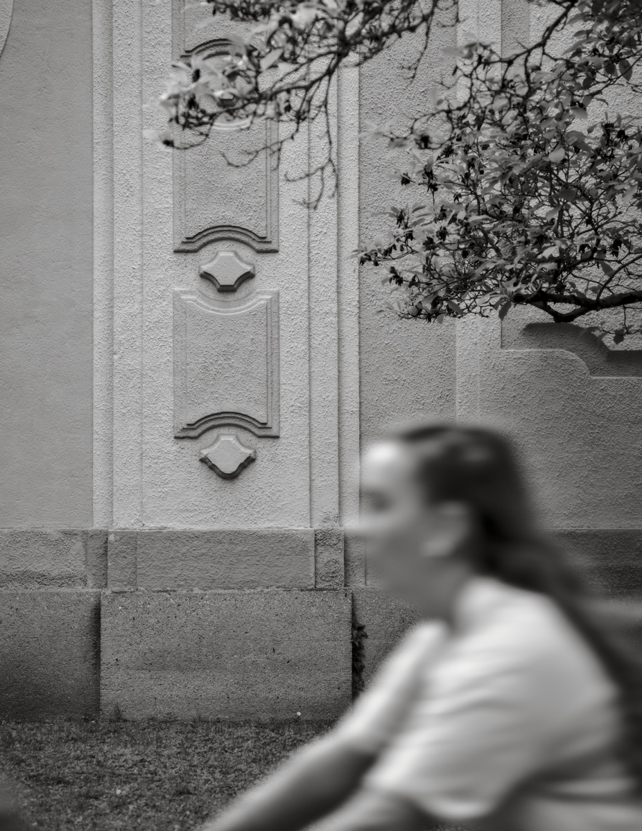 Cyclist and Wall