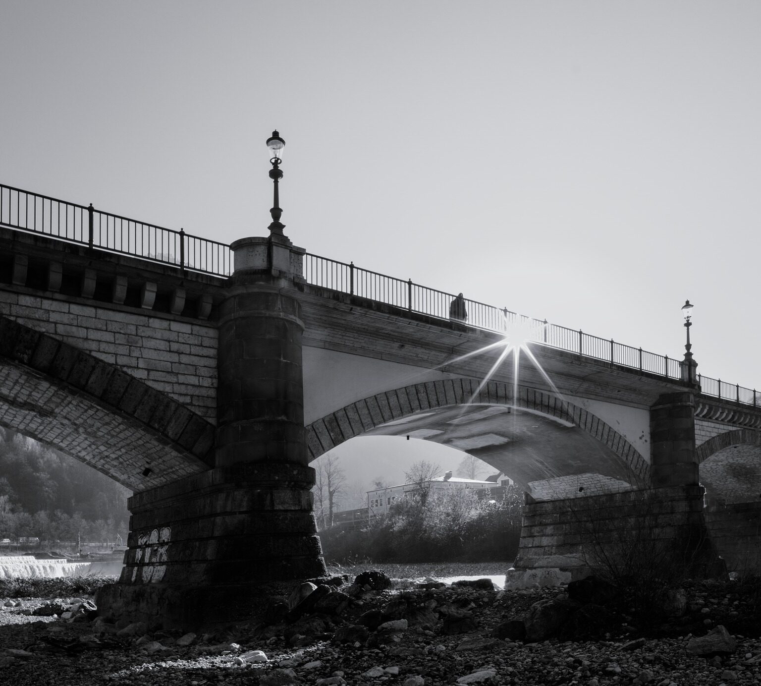 Low Sun over Saalach River
