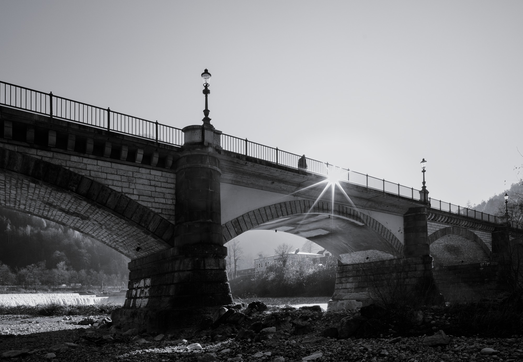 Low Sun over Saalach River