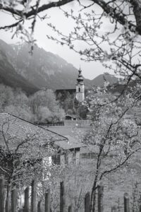Farm Garden and the Church of Grossgmain
