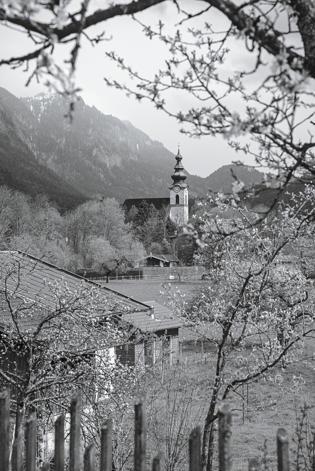 Farm Garden and the Church of Grossgmain