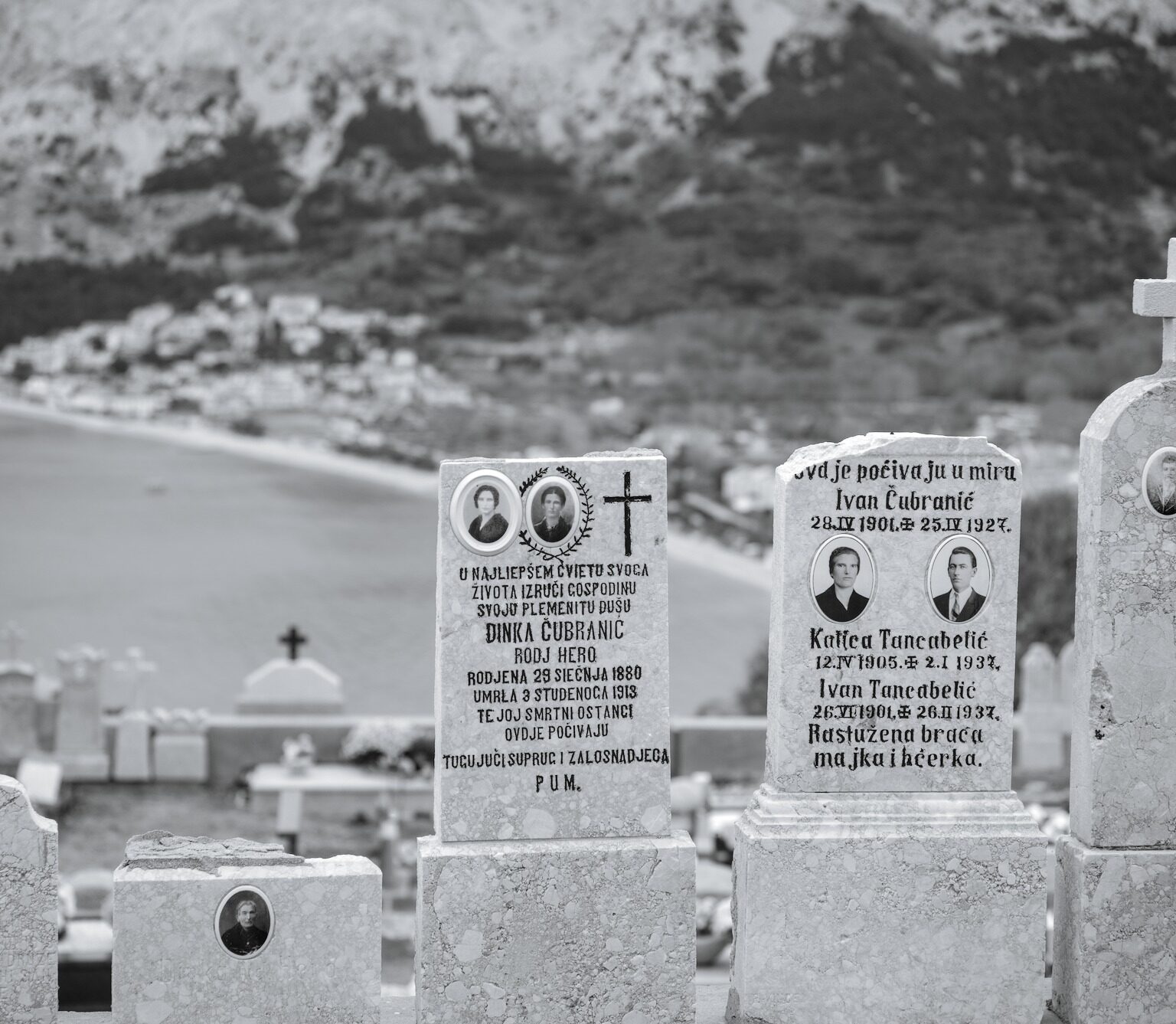 Headstones and a View