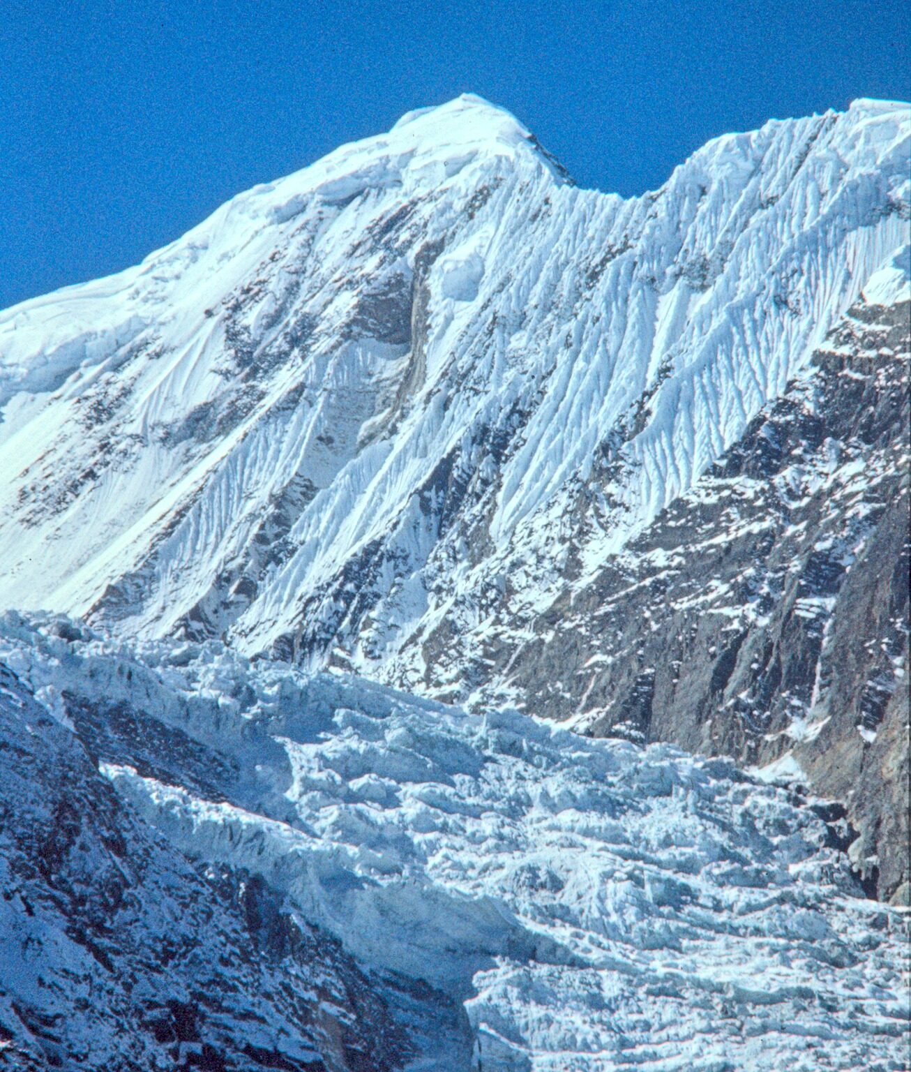 Maybe Annapurna I and cascading Ice