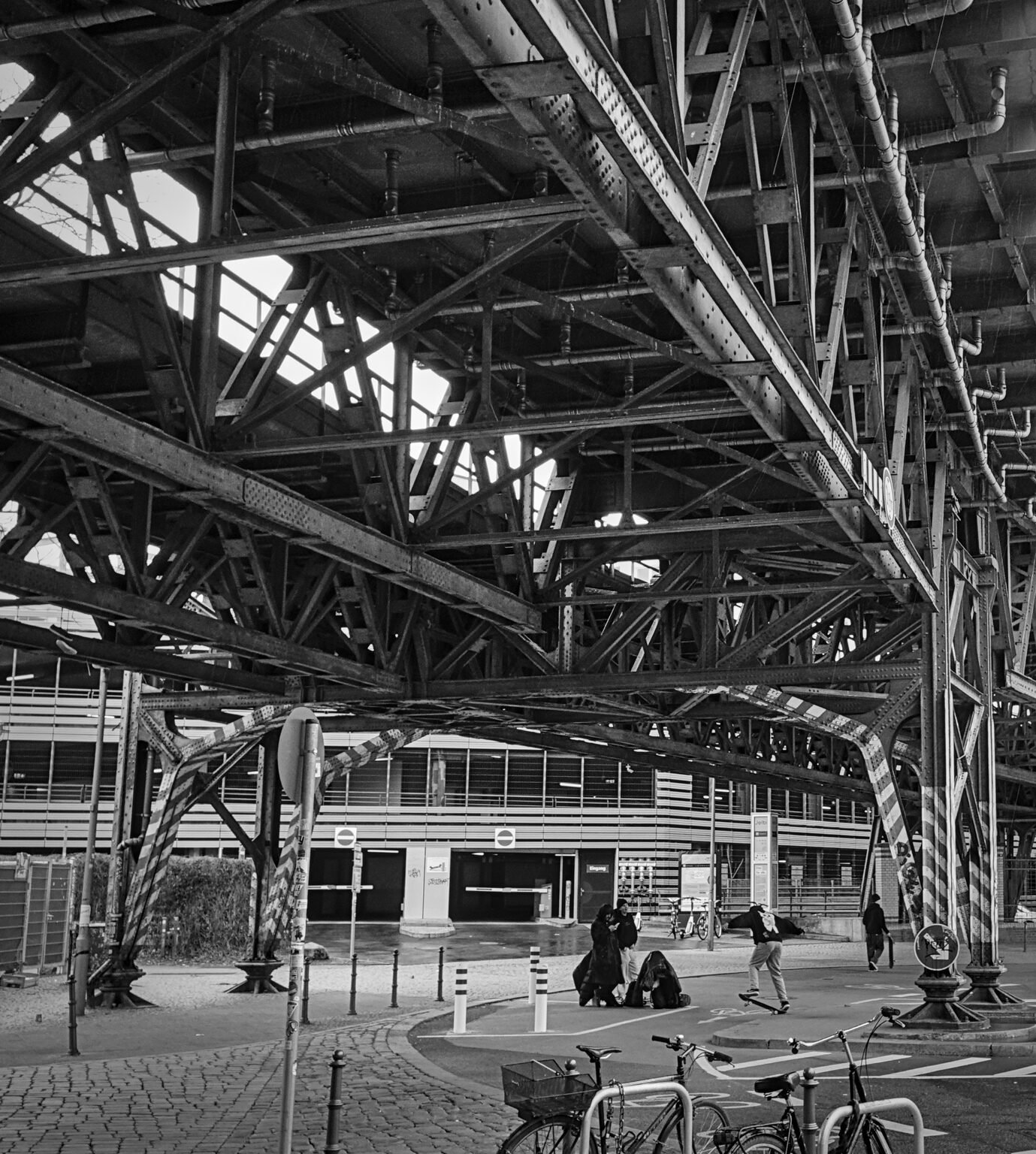 Skating under the Railway Bridge