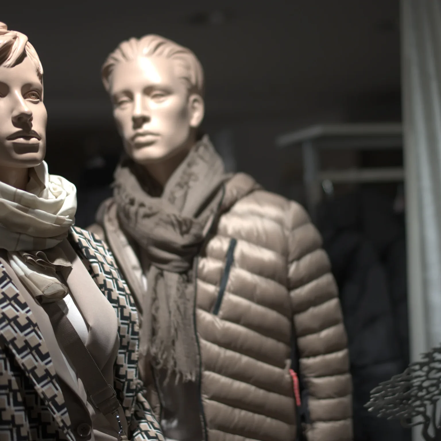 Mannequins, almost monochrome