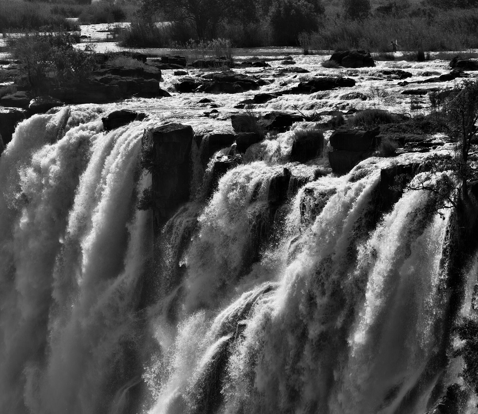 Fishing above the Falls