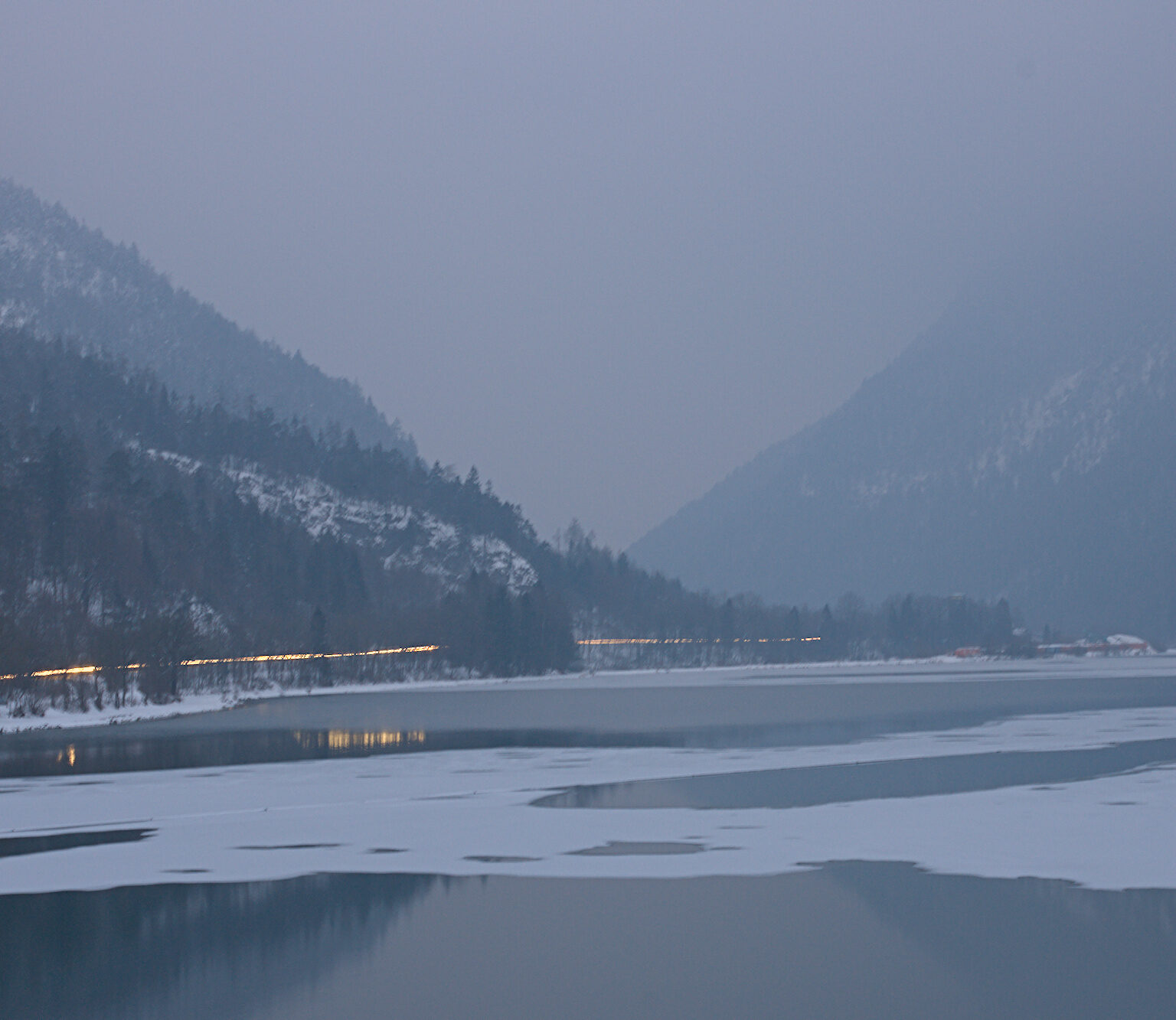 Abenddämmerung am Saalachsee