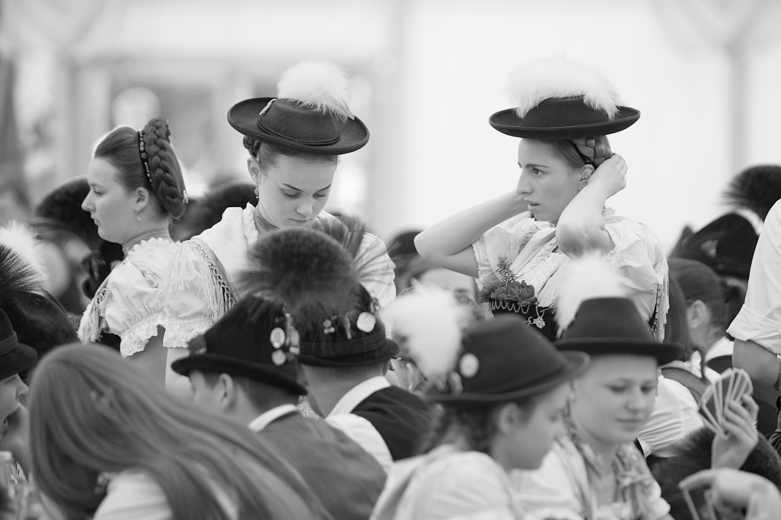 Young Ladies with Eagle Fluff