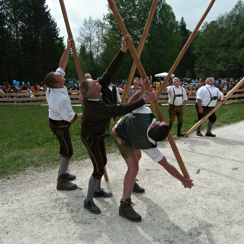 Men At Maypole Work
