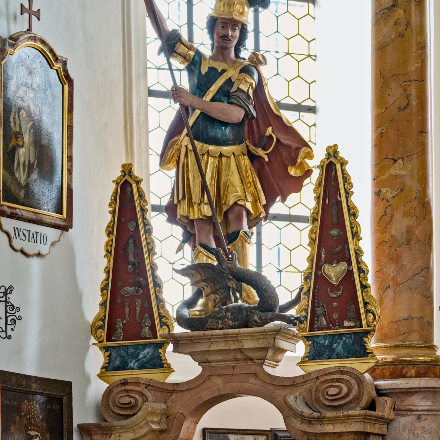 statue of St. Georg in Ettenberg