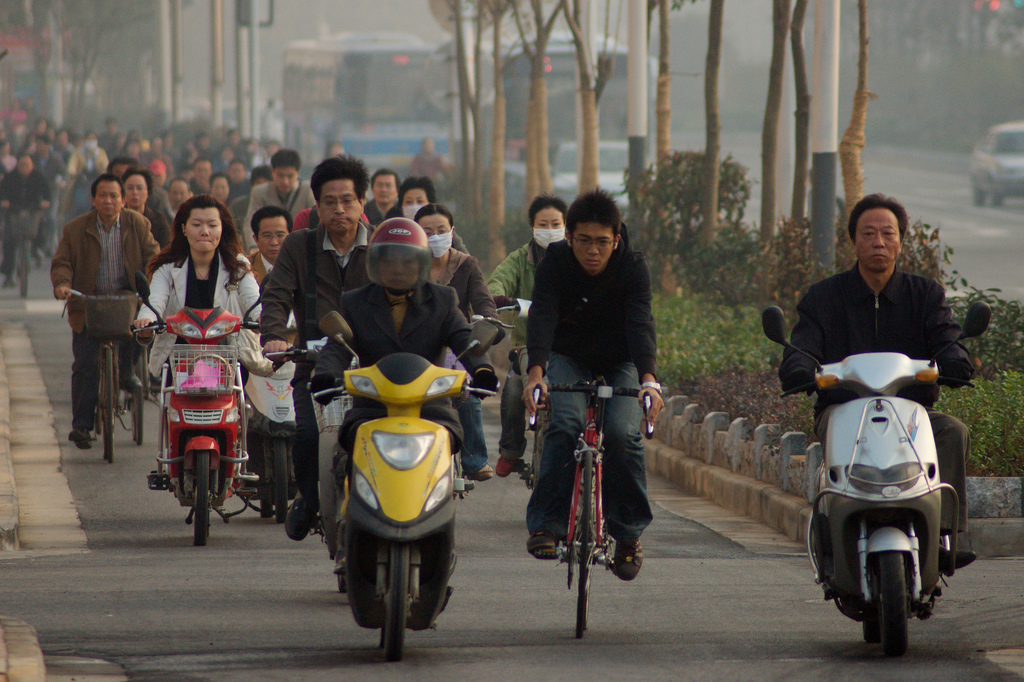 wave of bikers