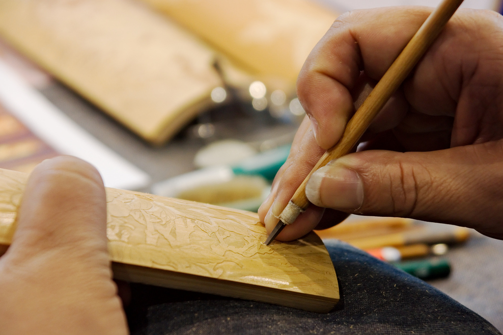 bamboo carving hands