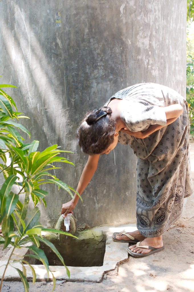 checking the water