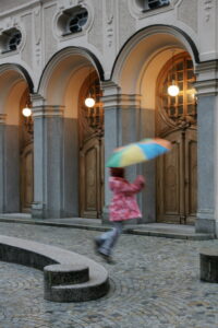 Singing in the rain, jumping in the rain