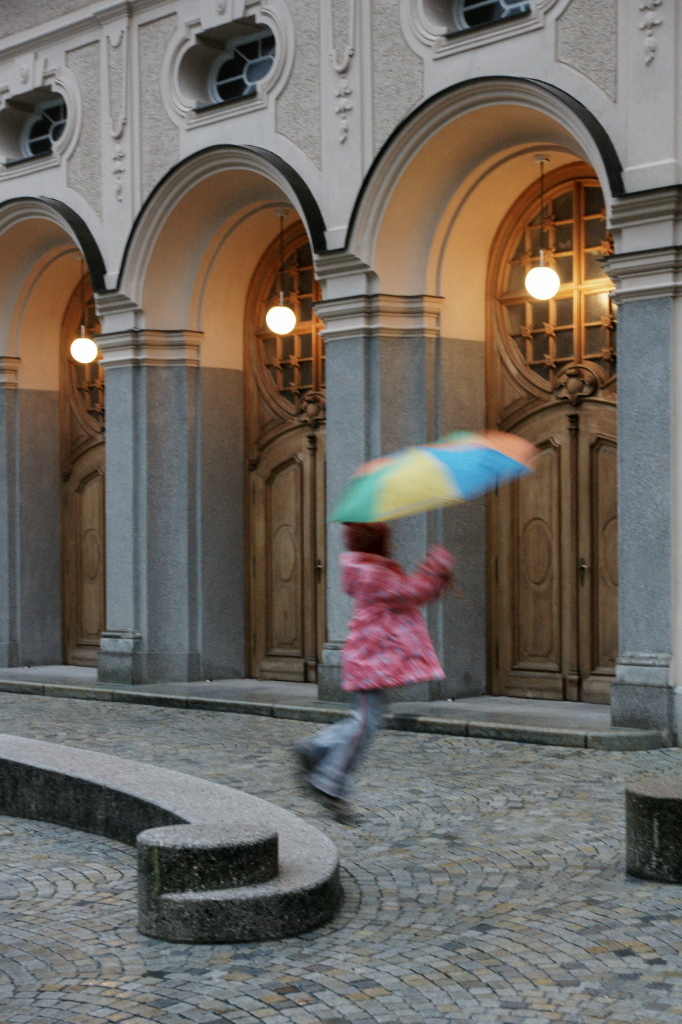 Singing in the rain, jumping in the rain